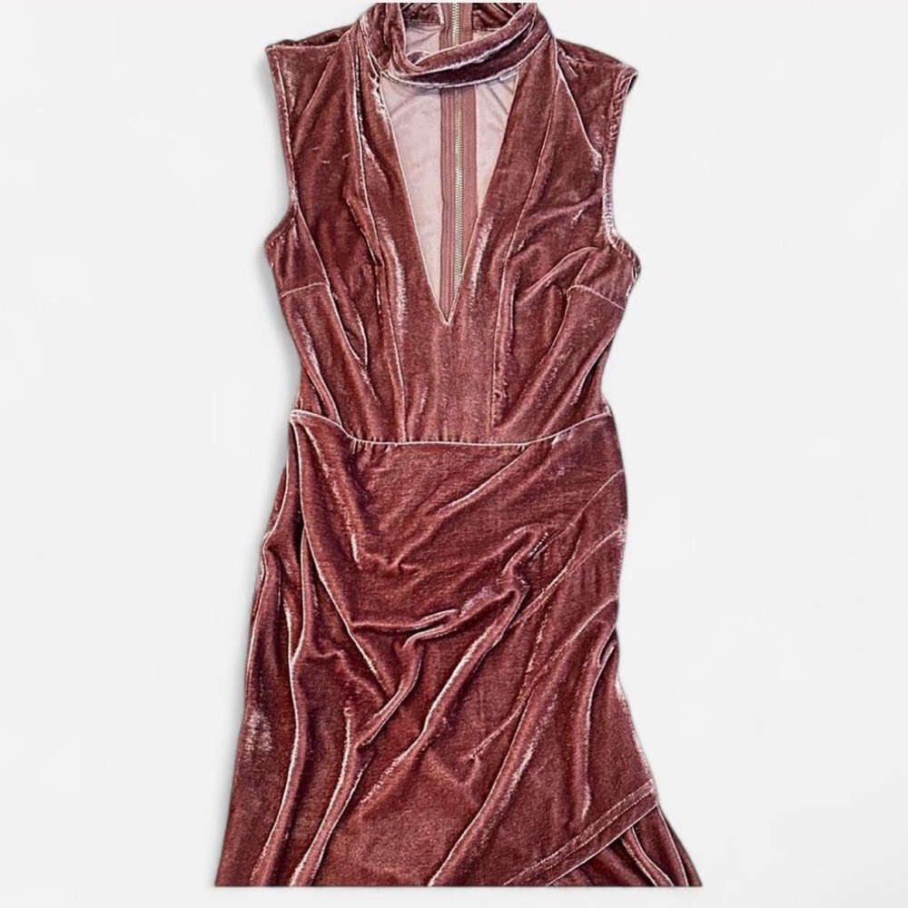 Elegant Velvet Dress in Purple/Burgandy